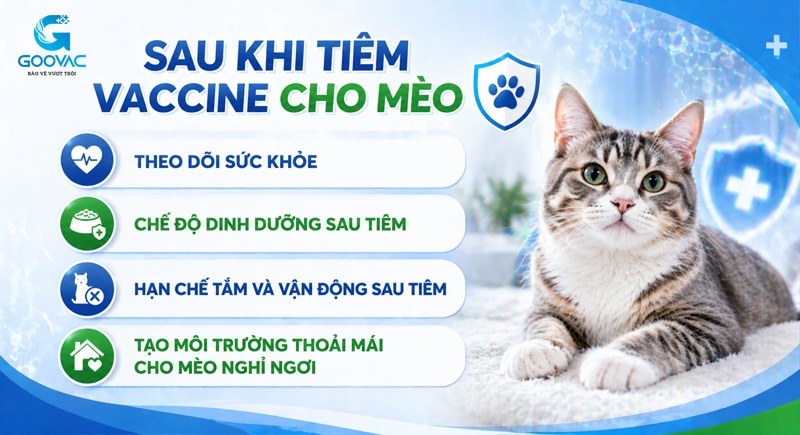 Những lưu ý sau khi tiêm vaccine cho mèo