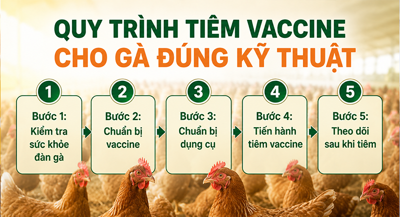 Quy trình tiêm vaccine cho gà đúng kỹ thuật
