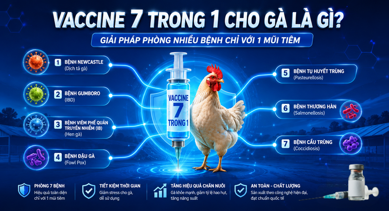 vaccine 7 trong 1 cho gà