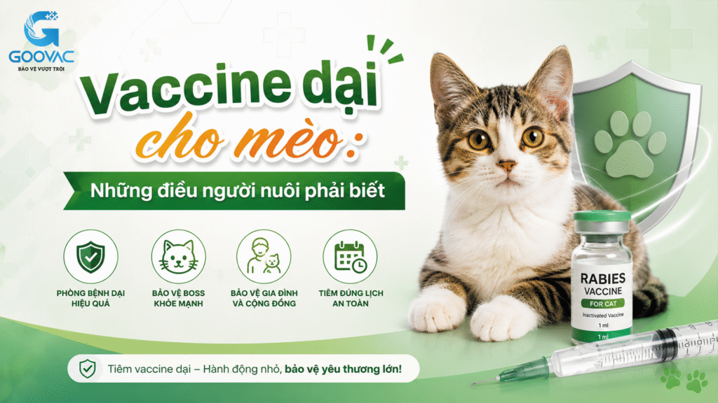Vaccine dại cho mèo: Lịch tiêm, thời điểm tiêm và những điều người nuôi phải biết