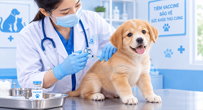 Lịch tiêm phòng cho chó con theo độ tuổi