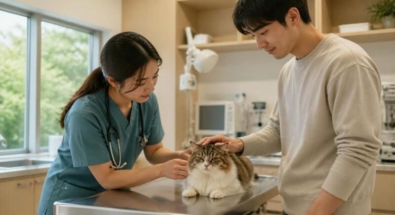 trước khi tiêm vaccine cho mèo
